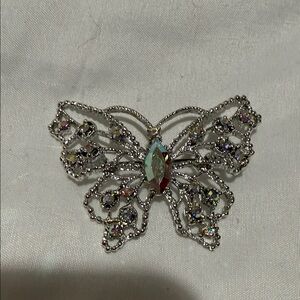 Butterfly pin brooch 80s vintage